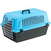 Ferplast Taşıma kutusu kedi, k&ouml;pek taşıma kutusu, 8 kg'a kadar k&uuml;&ccedil;&uuml;k k&ouml;pek ve kediler, kapı plastik demir, havalandırma delik
