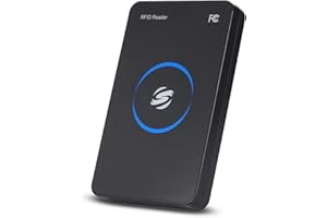 Zunate Kartenlesegerät, RFID Kartenleser Smart IC USB Kontaktlos Card Reader aus Acrylplatte, unterstützt 13,56 MHz,am meisten benutzt für RFID-Radiofrequenz-Identifikationssystem und -Projekt