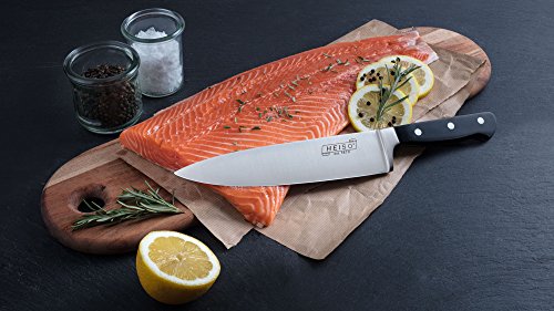Heiso Kochmesser, Klingenlänge 20cm, Gesamtlänge 33cm, Großes Allzweckmesser, Küchenmesser, 10 Jahre Garantie - 5