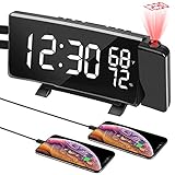 【 2 Puertos de Carga USB 】La interfaz de salida USB de 5V / 1A, puede cargar por 2 iPhone o Android móvil fácilmente. Puede colocarse en la batería (no incluida) para evitar que la hora de la alarma se reinicie después de apagar la alimentación. **NOTA: Si la alarma tiene solo una batería, no mostrará la hora. Por favor, conecte la alimentación al utilizar la alarma.