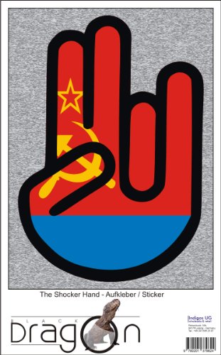 The Shocker Hand - Laptop Notebook Skin Sticker Cover Art Decal - 210x144 mm black Outline with Flag - Kazakhstan