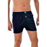 Tutku İ&ccedil; Giyim Pamuklu Penye D&uuml;ğmeli Erkek Boxer 3 L&uuml; Paket (Lacivert, 3XL)