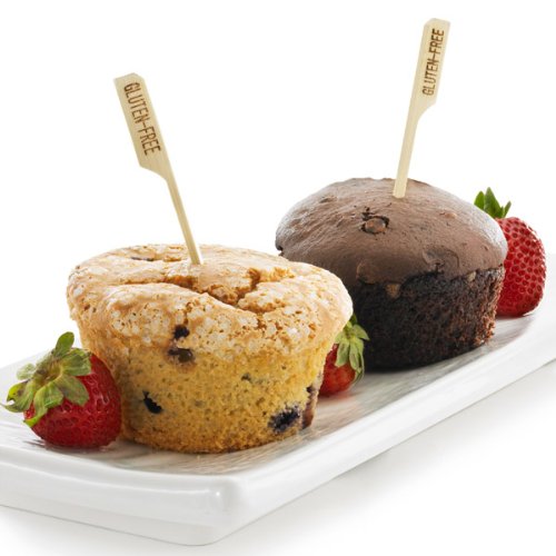 Tablecraft Gluten Free Bamboo Paddle Marker - 3 1/2" (Pack 100)