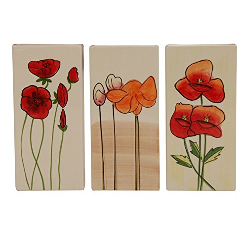3 Stück KAMINO TREND (820629) - Heizungsverdunster, Heizkörperverdunster, Luftbefeuchter, verschiedene Motive (Mohnblumen)