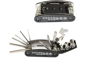 TZMY-EU Pro Bike Tool 15 in 1 Attrezzo Multifunzione da Bici Kit di Attrezzi la Riparazione Bici Multitool per Bicicletta Ciclismo MTB