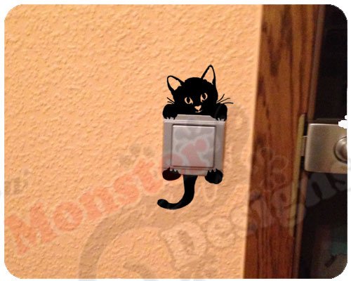 Katzen Wandtattoo Aufkleber für Lichtschalter - 3