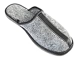 Filzpantoffeln Herren Filz Hausschuhe Filzlatschen Wärme Komfortschuhe Grau Hand