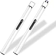 REIDEA 2 Pack Electronic Candle Lighter Arc Windproof Flameless USB Rechargeable Lighter with Safe Button for Home Kitchen (White)