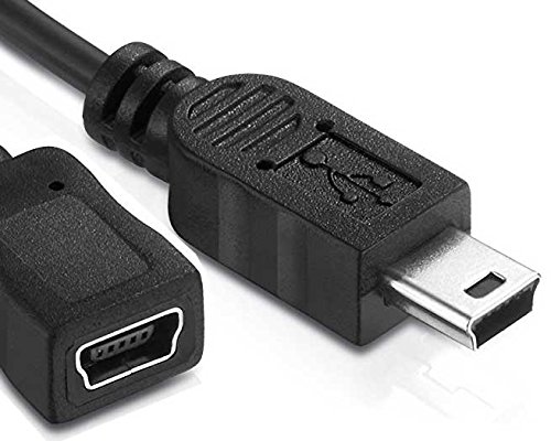 Kab24® Mini USB Verlängerung 5-polig schwarz 1,15m OTG und TMC tauglich - 4