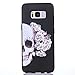 Produktbild Samsung Galaxy S8 Plus S8+ Hülle, Chreey [Schwarz Serie] Full Body Cover Bumper Case Weich TPU Silikon Handyhülle Kratzfeste Anti-Rutsch Matt Schutzhülle Backcover [Weiß Totenkopf]