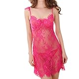Women Sexy Lingerie, ❤️ Xinantime Lace Siames Bodysuit Sleepwear Nightwear Underwear (L, Hot Pink)