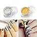 Sindy New 2 Box Mirror Powder Gold Silver Pigment Nail Art Glitter Nail Art Chrome(Silver+Gold)