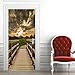 Produktbild LCHZD Türtapete Selbstklebend Türposter 3D Selbstklebend Fototapete Innentür Türplakate Pier Dunklen Wolken 90 * 200Cm