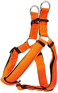 G Glenand Mesh Harness DCA1150 Made with Soft Nylon Cloth It Gives Soft Feeling for Your Pets, Orange, Large, 100 g