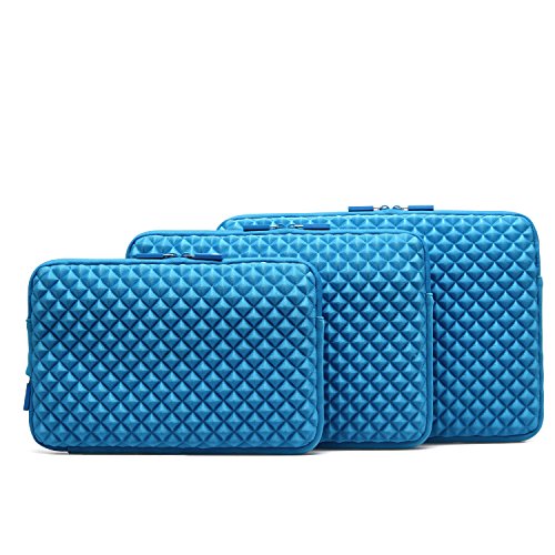 Urcover® Steppmuster Laptop Schutz-Hülle Sleeve Tasche mit Zubehörfach Blau | 15,4 Zoll 39,6 cm | Tablet Schutzhülle Notebook Cover | für Macbook iPad Galaxy Tab | Aktentasche - 7
