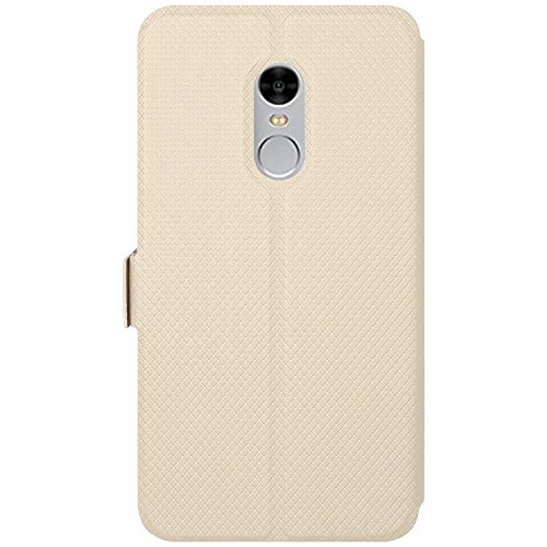 Xiaomi Redmi Note 4 Funda   Anzhao Flip Cover  Cierre magn  tico  Caso Con Funci  n de Soporte y Ventana  View Window  para Xiaomi Redmi Note 4  Dorado 