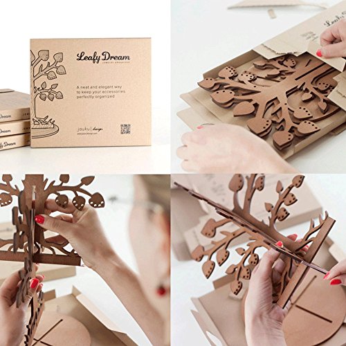 Schmuckbaum Aufbewahrung fur Ohrringe – Schmuck Stander auf Holz – Schmuckhalter fur Ketten – Schmuckstander in Baum form – Halter fur Kette – Ohrringständer fur Geschenke - 5