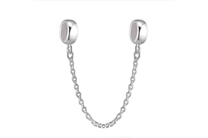 YiRong Jewelry Breloque à clipser avec chaîne de sécurité en argent sterling 925 pour bracelet Pandora E
