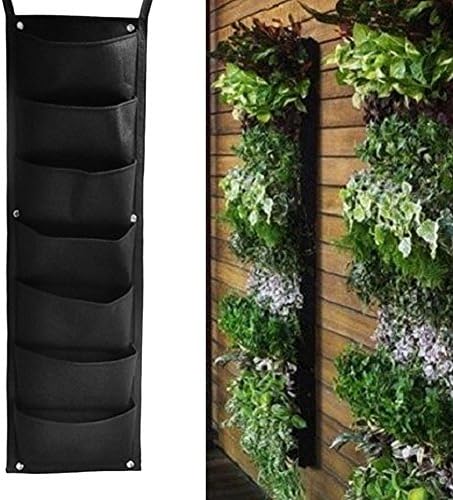 GUBENM 7 Pocket Hanging Vertical Garden Wall Planter For Yard Garden Fence Home Decoration 39.37"X11.42"
