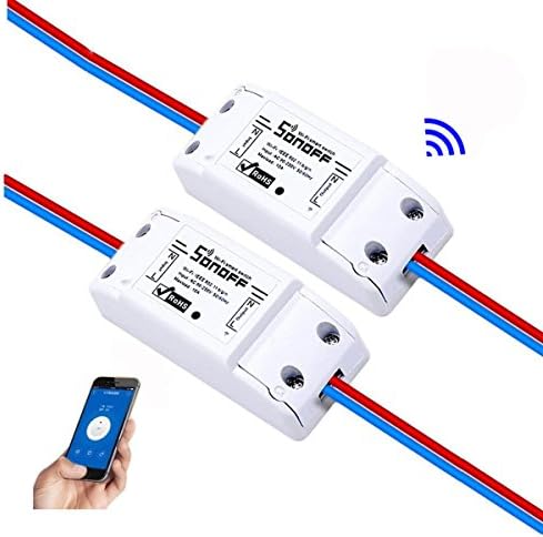 WiFi Wireless Smart Switch, Works with Alexa DIY Smart Home Automation Module Timer Remote Controller IOS/Android (2 pack)