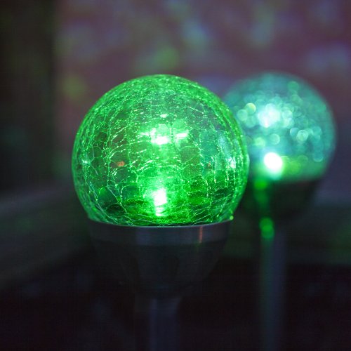 4er Set LED Solar Glaskugel Farbwechsel inkl. Erdspieß Lights4fun - 5