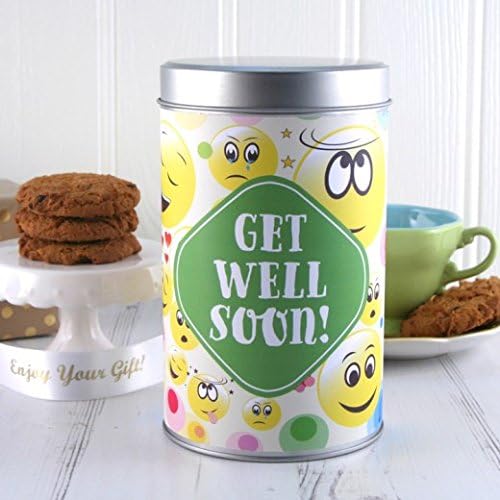 Get Well Gift Hamper - Gift in a Tin - Get Well Smiley Faces Available for Next Day Delivery to Hospital Gifts