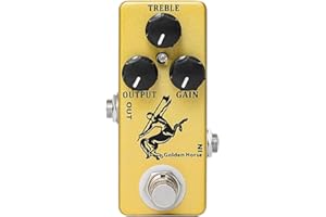 Alnicov-Pedal Overdrive con Efecto de Guitarra, Ganancia de Agudos, Carcasa Totalmente de Metal, True Bypass