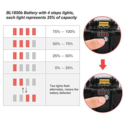 BL1830B Für Makita Akku 18V 3.0Ah Li-ion Batterie with Led Indikator Werkzeug ErsatzAkku BL1830B LXT-400 BL1840 BL1850 - 4