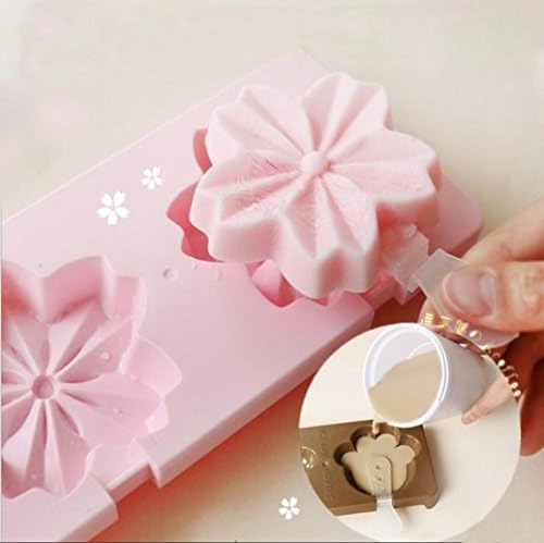 2Pcs Cherry blossoms Bear's paw ice cream Mold (Color pattern random)