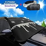 🚗 2.100% wasserdicht - Das Paket enthält 1 Sonnenschutz Abdeckung + 2 Seitenfenster Sonnenschutz. Nicht aus 600D Polyester Stoff, Big Ant Sonnenblende Auto nimmt ultra dicke Aluminiumfolie Material Schutz Ihrer Windschutzscheibe vor UV Strahlung, Regen, Schnee und Eis. Big Ant Designer wiederholt die Funktion 100% wasserdicht vor dem Start dieser Abdeckplane.