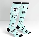 Sock It To Me Calcetines Que Llegan a Las Rodillas Funky, Calcetines de Libro....