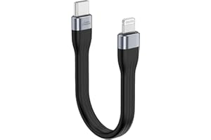 CableCreation Krótki kabel USB C do Lightning 0,15 m [certyfikat MFi] iPhone 13 kabel do ładowania krótki do iPhone 13/13 Pro/12/12 Pro/11/ X/XR/ 8/8 Plus iPad iPod Power Bank itp.
