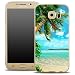 Produktbild OOH!COLOR® Design Case für SAMSUNG GALAXY S5 Hülle Palme NSE003 Silikon See Ferien Marine Beach Strand Sommer Meer Grafik Tasche Schutzhülle Elastisch Cover Print stylish weiche Etui Motiv Dünn Flexibel
