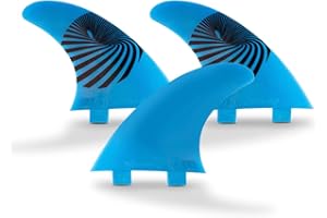 E8 FIN SYSTEM FCS Fiberglas-Surfen, kompatibel mit umweltfreundlichem Pack, Größe: A1 | L 75-90 kg (Blau)