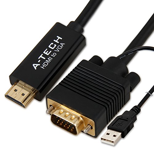 htv5m ist ein vergoldeter Stecker HDMI auf VGA Adapter) dieses VGA Kabel unterst¨¹tzt HDMI-v1.3¨C1080p und kompatibel mit TV, Projektor in abs- - 2