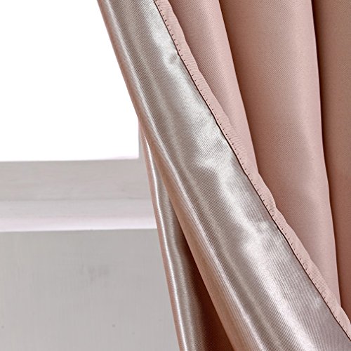Kinlo® 2er Verdunkelungsvorhang blickdicht 100% Polyester 245x145cm in Rosa vorhang verdunkelungsgardine - 5