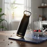 Deconox Siyah Paslanmaz &Ccedil;elik Termos Matara - 530 ml Kilitli Kapaklı Sızdırmaz Mug - Sıcak ve Soğuk Tutan Spor ve Ofis Termos