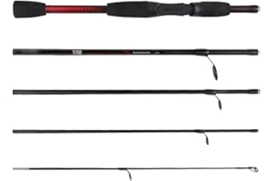 ‎RIGGED & READY TRAVEL FISHING Rucksack-Reise-Angelruten-Serie. 182 cm (6'), 5 Abschnitte, Angelstangen, kompakt bis 40 cm (1' 3"). Leichte, Starke Spinn- oder Baitcast-Optionen für das allgemeine Süßwasser- oder Meerwasserangeln