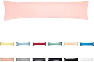 livessa Seitenschläferkissen mit Bezug 40 x 145 cm -Schwangerschaftskissen/Pregnancy Pillow/Stillkissen mit Kissenbezug aus%100 Baumwolle, Verdeckter Reißverschluss an der Langen Seite