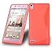 Produktbild Cadorabo DE-105622 Huawei Ascend P6 Handyhülle aus flexiblem TPU Silikon im S-Line Design Rot