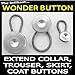 Medipaq® Trouser, Jeans, Skirt, Waist, Coat & Shirt Collar BUTTON EXTENDERS x3 (1 Small + 1 Medium + 1 Large)