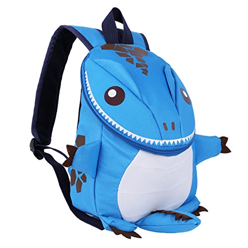 TiaoBug Enfant Sac à Dos Cartoon Sac de Maternelle Sac École Sac de Animaux Petit Dinosaure Sac de Cours Voyage Mignon Sac pour Bébé Fille Garçon Bleu ciel 22 x 8 x 30 cm
