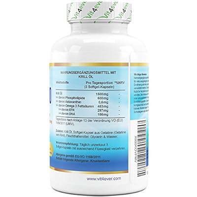 Krill Öl - 135 Kapseln - Premium: Antarktis Krillöl - Reich an EPA ...