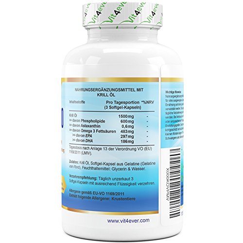 Krill L 1500 135 Softgel Kapseln Hochdosiert Mit 1500 Mg Pro Tag Reich An Epa Dha Astaxanthin Phospholipide Und Omega 3 Fettsuren Antarktis Krilll In Premium Qualitt Vit4ever Krill L 1500 135 Softgel Kapseln Hochdosiert Mit 1500 Mg Pro Tag Reich An Epa Dha Astaxanthin Phospholipide Und Omega 3 Fettsuren Antarktis Krilll In Premium Qualitt Vit4ever