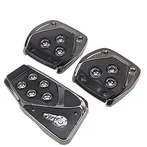 Oshotto 3 Pcs Non-Slip Manual CS-375 Car Pedals kit Pad Covers Set for All Cars (Black)