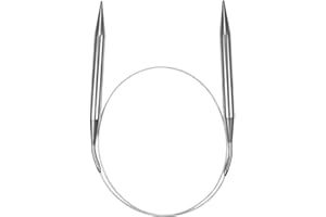 KINBOM 10mm Aiguille à Tricoter Circulaire en Acier Inoxydable, Aiguilles à Tricoter Ronde Interchangeables Fournitures pour Tricot et Crochet pour les Amateurs de Tissage (80 cm)