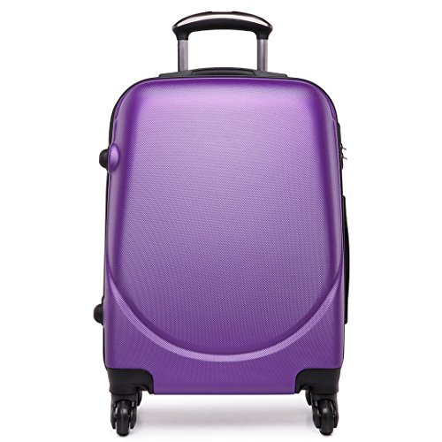 purple hard shell suitcase