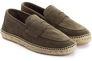 ABARCA Espadrilles pour hommes Mocassins décontractés Été en cuir et jute Chaussures artisanales