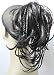 New Tousled Synthetic Hairpiece Scrunchies Straight Elastic updo Scrunchy BUN Brown Blonde Instant Ponytail (Darkest Brown #2/4)