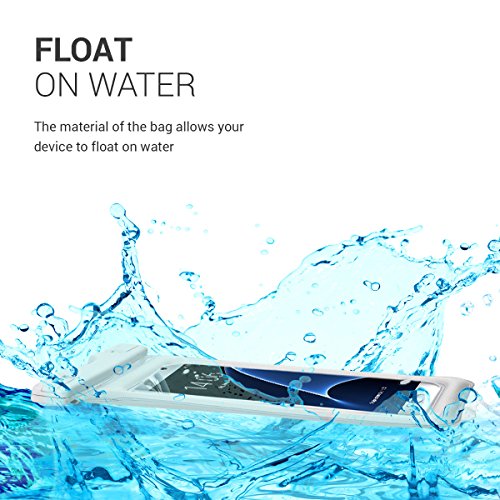 kwmobile VerschlieÃŸbare Smartphone Outdoor Beachbag Tasche - SchutzhÃ¼lle mit Armschlaufe - Schwimmt im Wasser - Handy Beach Bag in WeiÃŸ Transparent